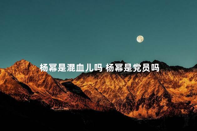 杨幂是混血儿吗 杨幂是党员吗